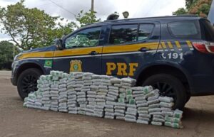 Durante fiscalização na BR 153, PRF apreende quase 200 quilos de maconha escondidos em cargas de isopor